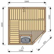 Produkt: Domácí finská sauna basic line S2020r (2)