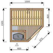 Produkt: Domácí finská sauna basic line S1515 r (2)