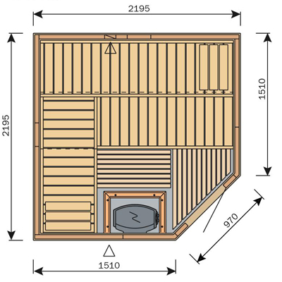 Produkt: Domácí finská sauna Variant S2222R (2)