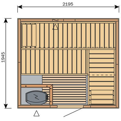 Produkt: Domací finská saunaVariant S2220 (2)