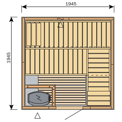 Produkt: Finská sauna Variant S2020 (2)
