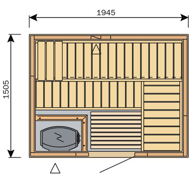 Produkt: Finská sauna Variant S2015 (2)
