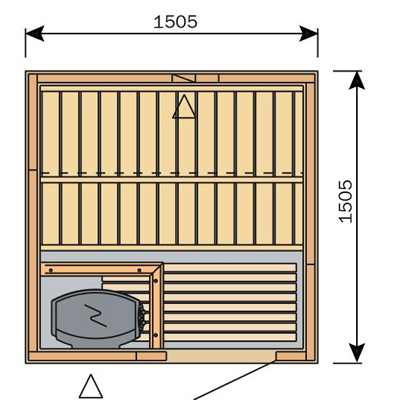 Produkt: Finská sauna Variant - S1515 (2)