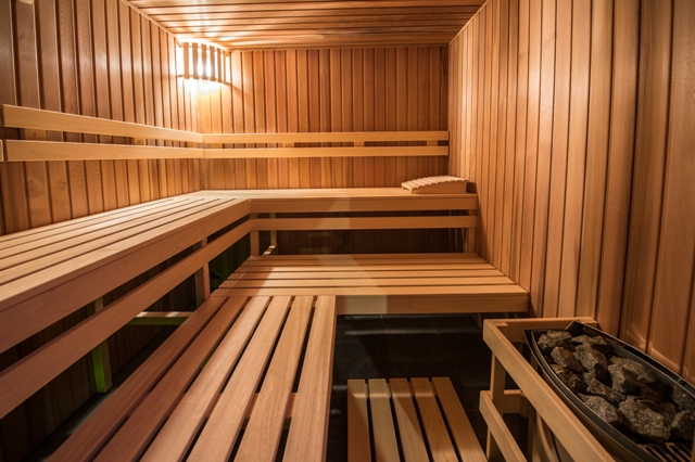 Finská sauna červený cedr hotel Cascade Most